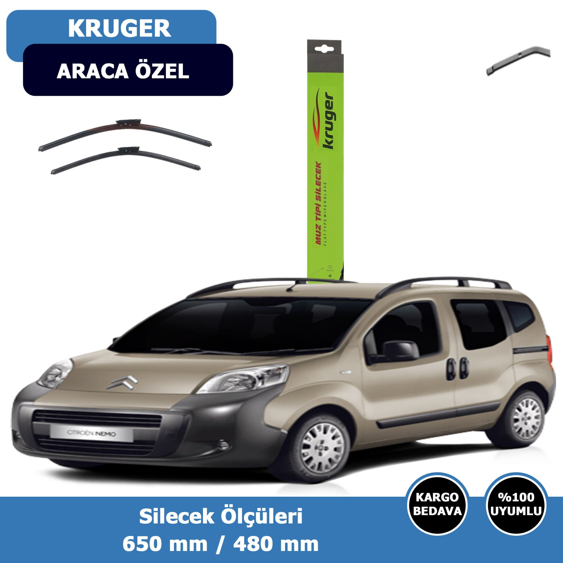 Cıtroen Nemo Ön Silecek Süpürgesi (2008-2017)Kruger