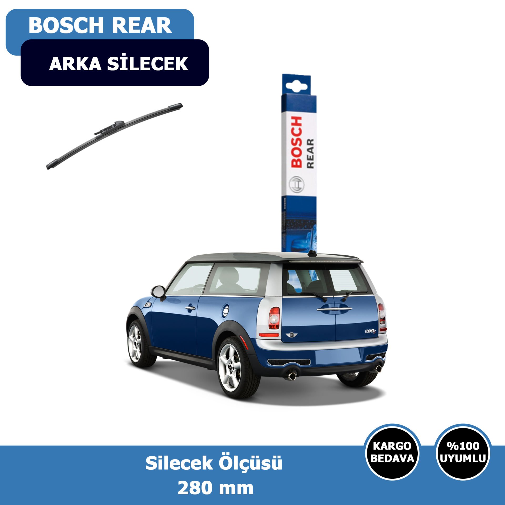 Mini Cooper Clubman R55 Arka Silecek Süpürgesi (2008-2011)Bosch Rear