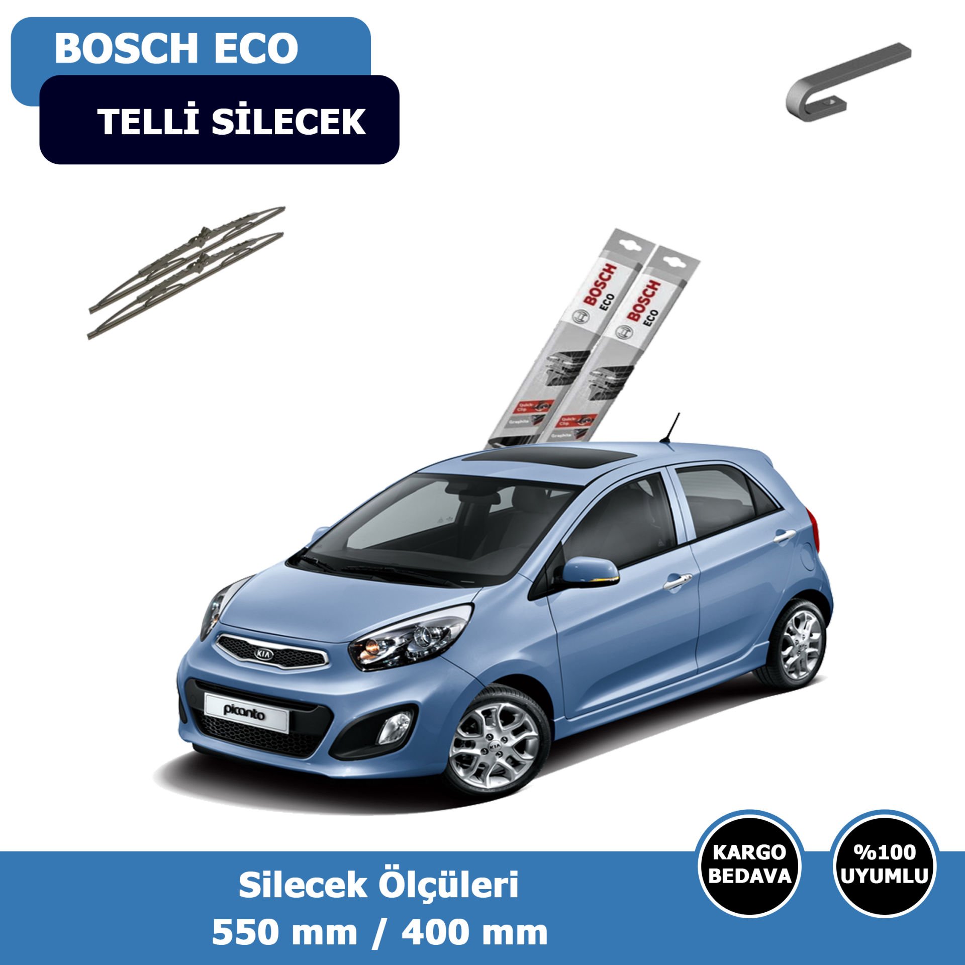 Kia Picanto Ön Silecek Süpürgesi (2011-2016)Bosch