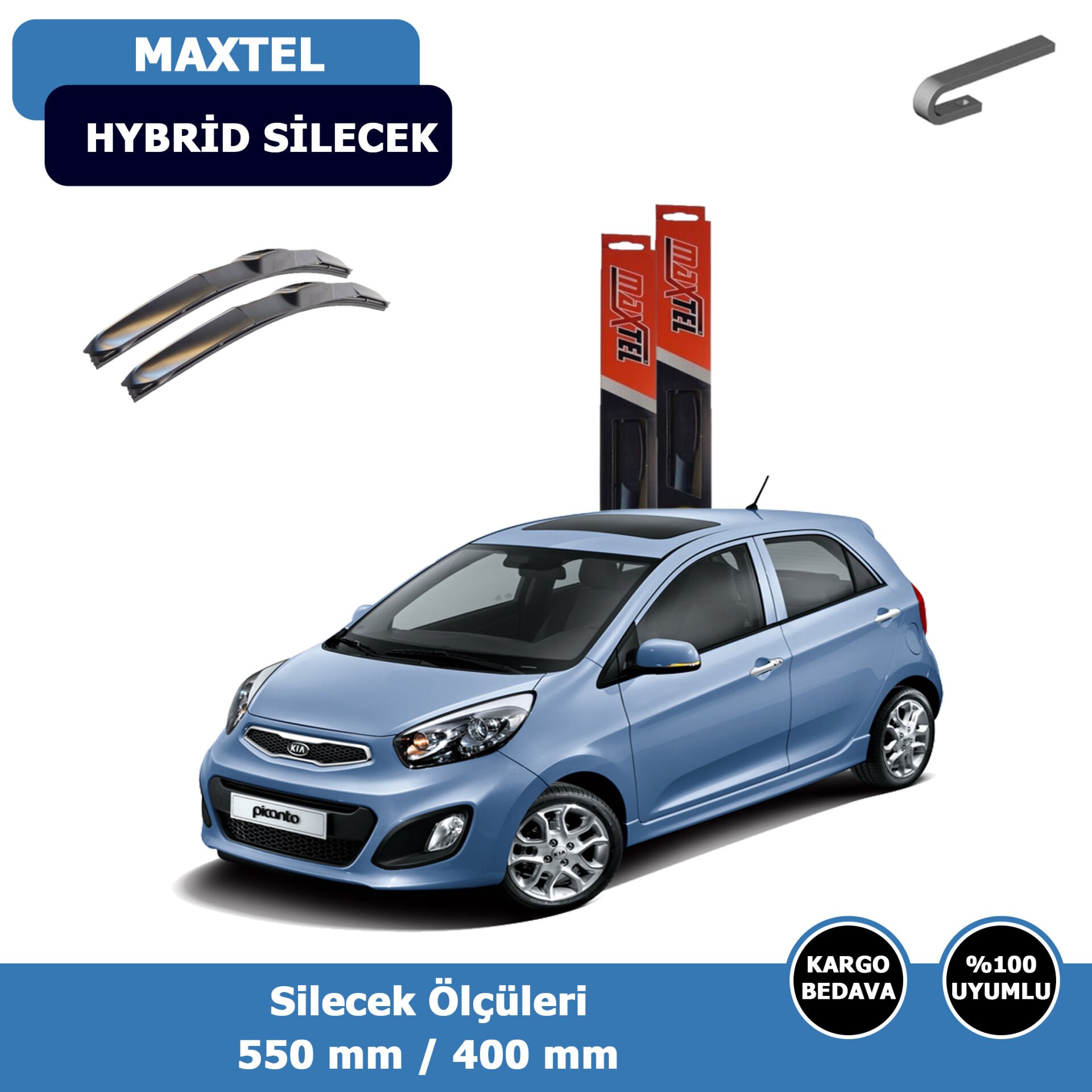 Kia Picanto Ön Silecek Süpürgesi Hybrid (2011-2016)Maxtel