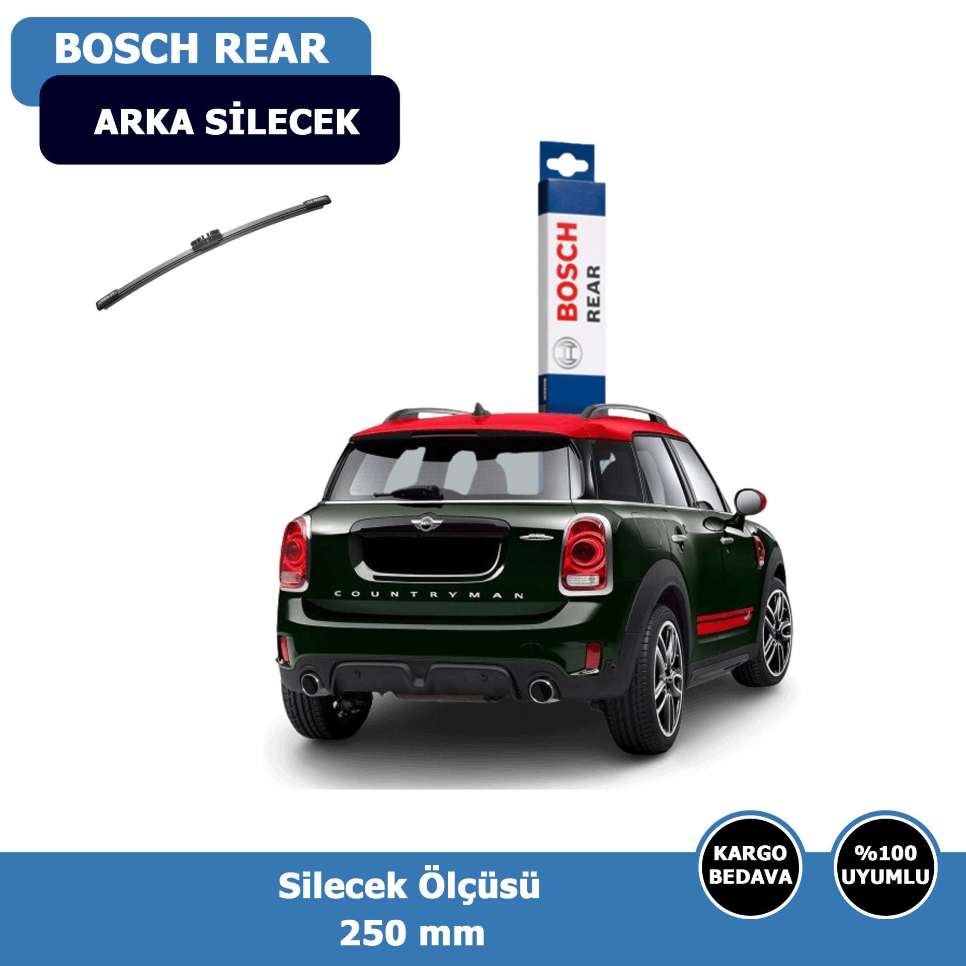 Mini Cooper Countryman F60 Arka Silecek Süpürgesi (2017-2022)Bosch Rear