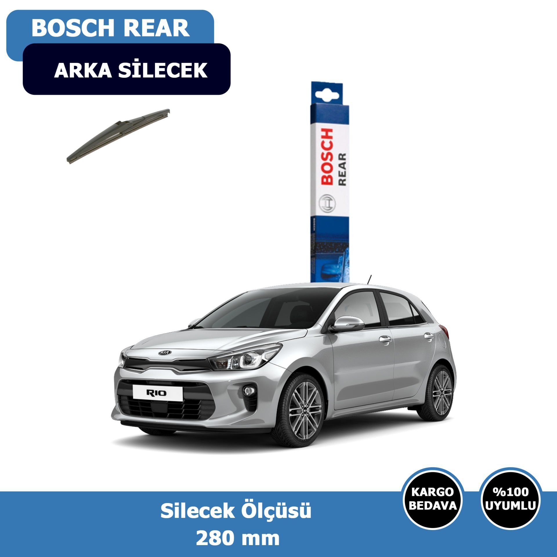 Kia Rio Arka Silecek Süpürgesi (2017-2021)Bosch Rear