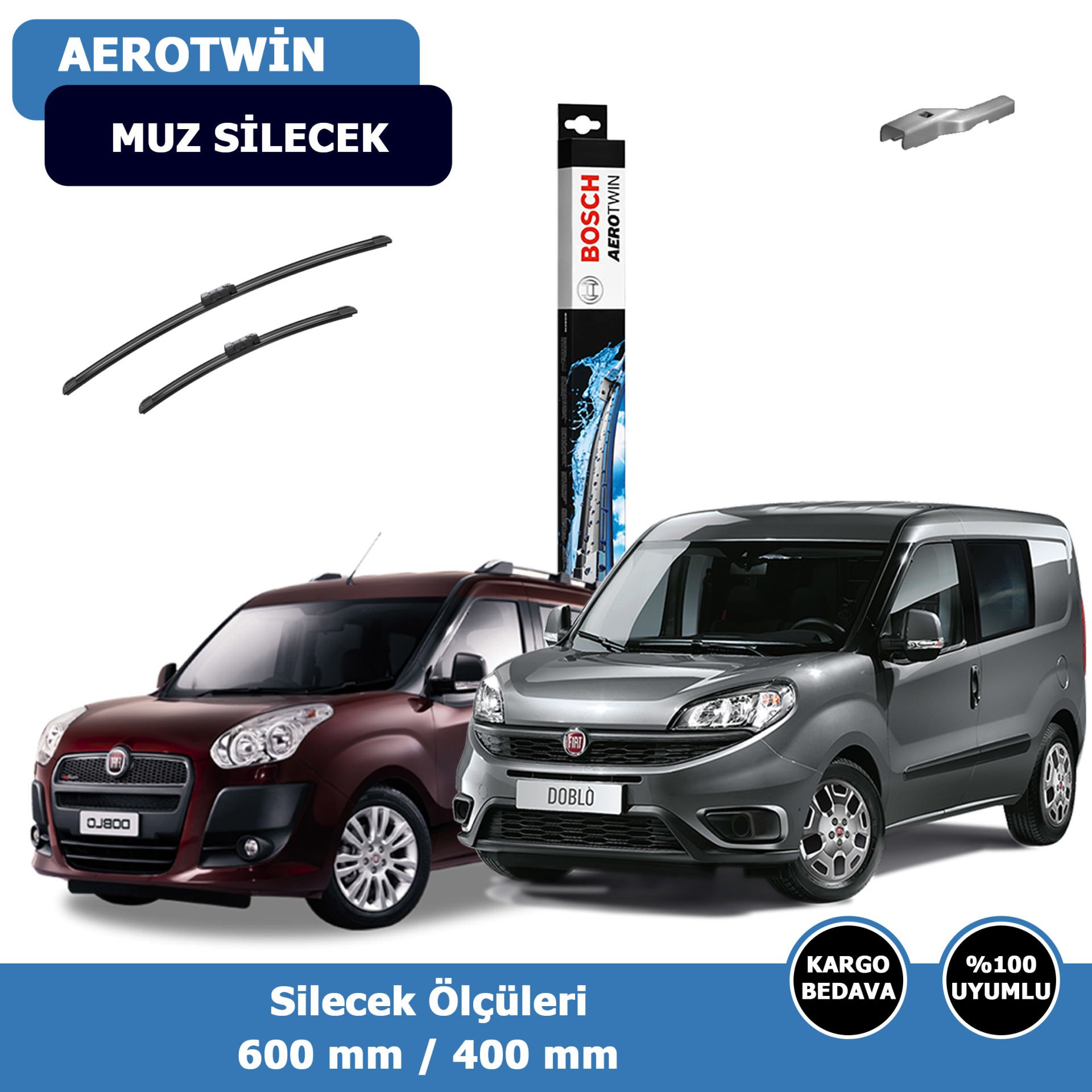 Fiat Doblo 3 Ön Silecek Süpürgesi (2011-2021)Bosch