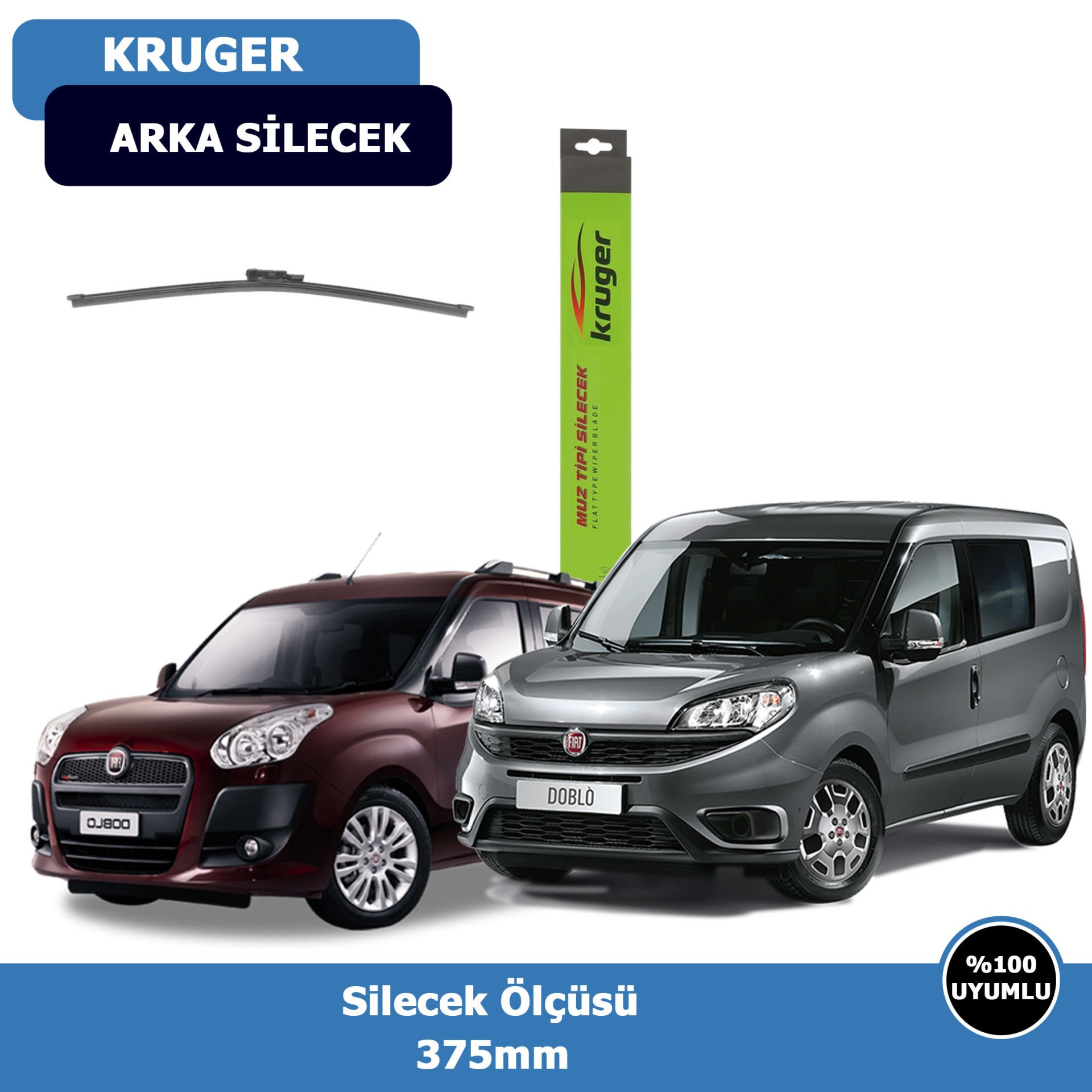 Fiat Doblo 3 Arka Silecek Süpürgesi (2011-2014)Kruger