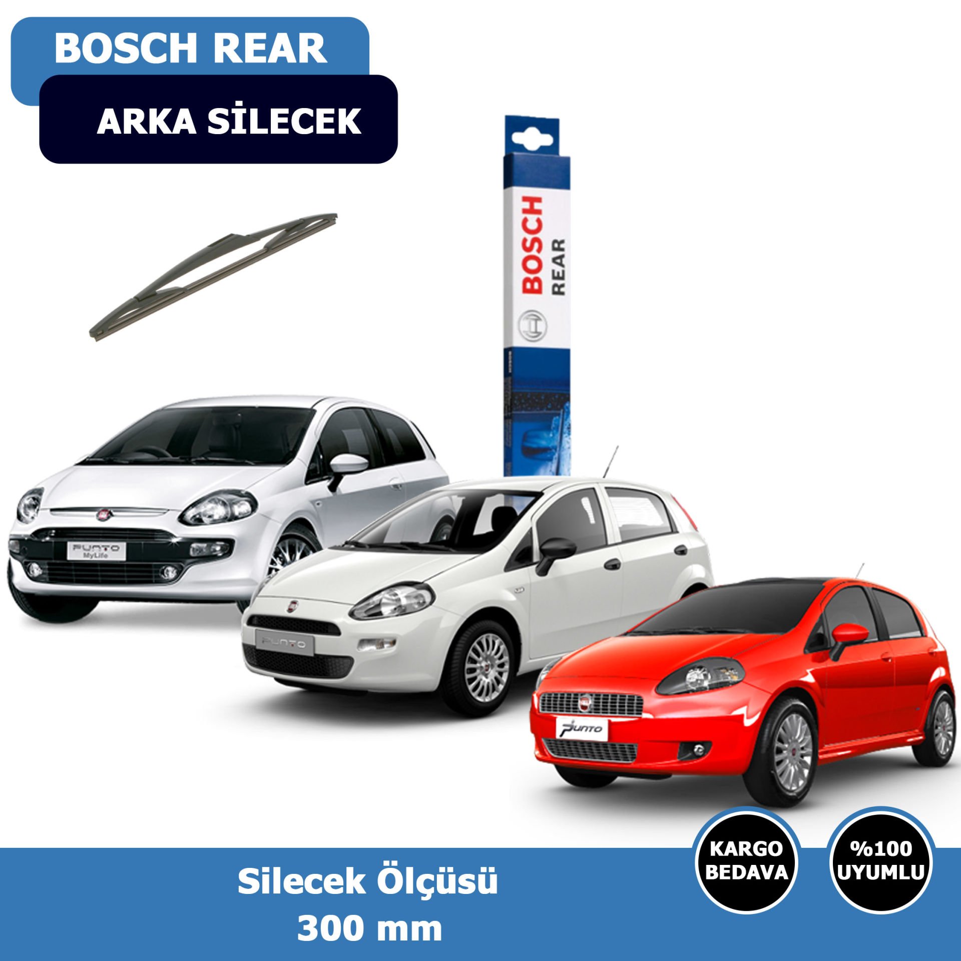 Fiat Punto Arka Silecek Süpürgesi (2007-2017)Bosch