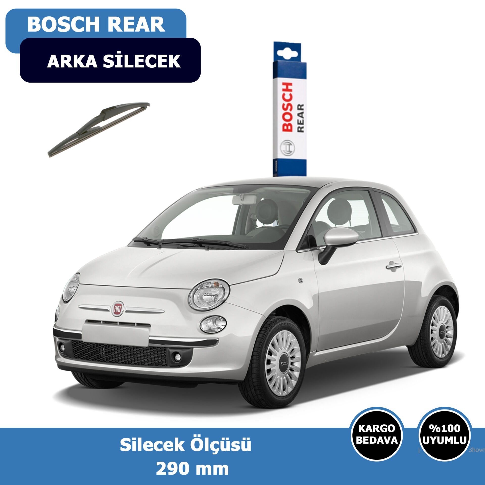 Fiat 500 Arka Silecek Süpürgesi (2009-2014)Bosch