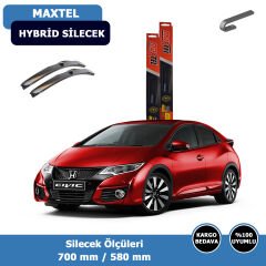 Honda Cıvıc Hatchback Ön Silecek Süpürgesi Hybrid(2012-2015)Maxtel