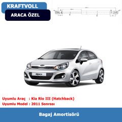 Kia Rio III Hatchback Bagaj Amortisörü 2011 Sonrası Kraftvoll