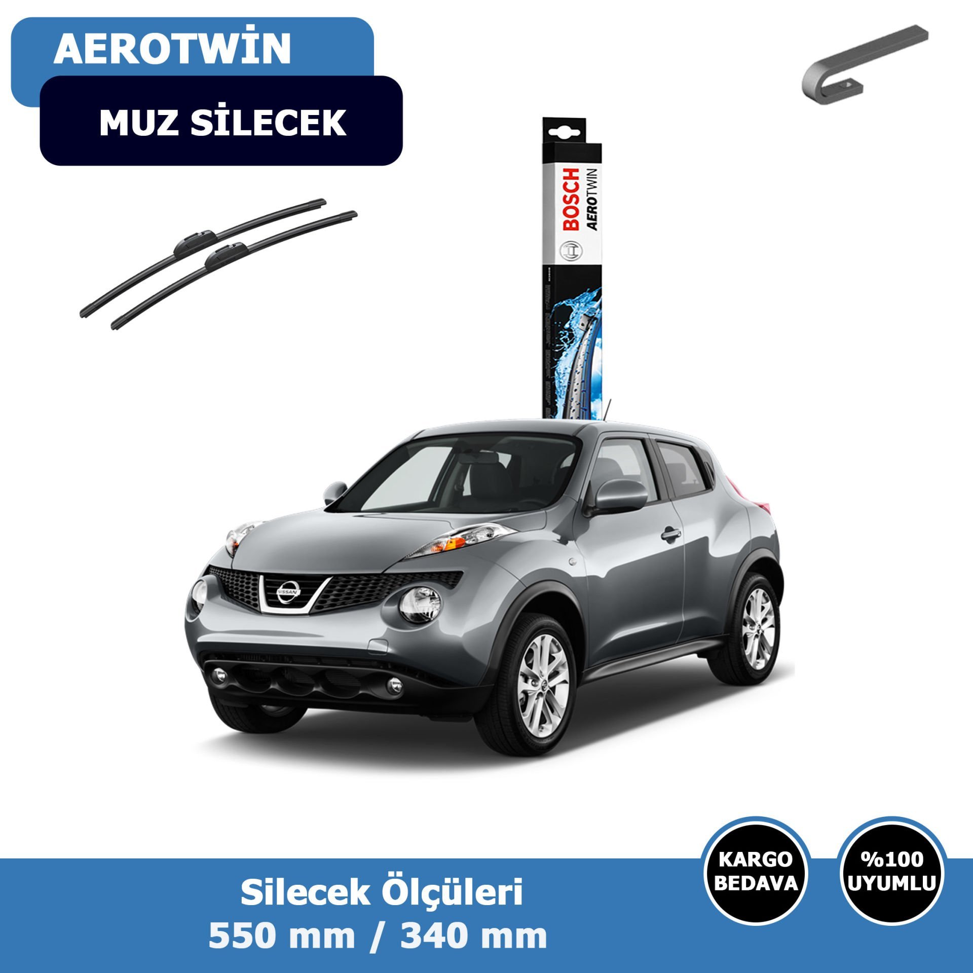 Nissan Juke Ön Silecek Süpürgesi (2010-2016)Bosch Aerotwin