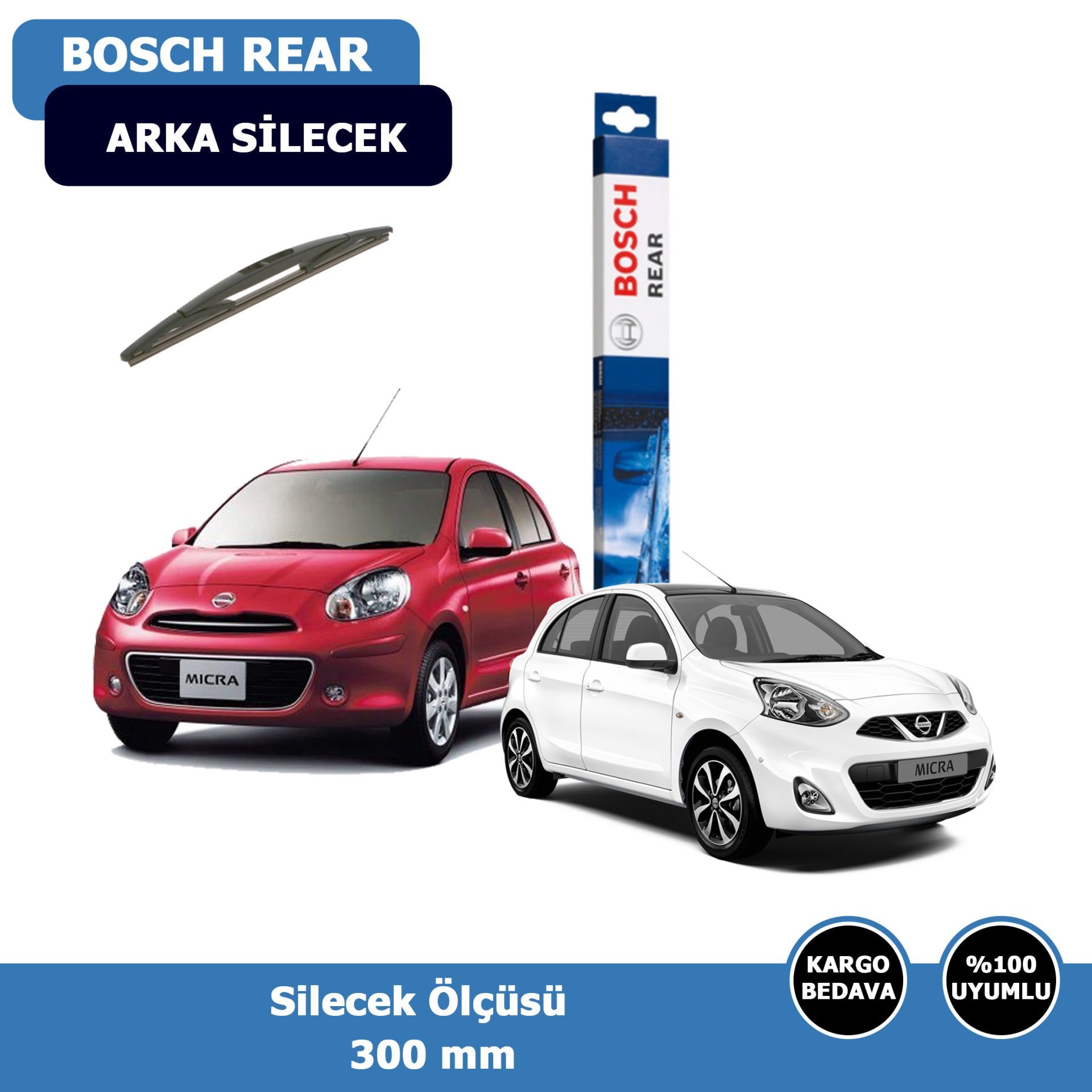 Nissan Micra Arka Silecek Süpürgesi (2011-2020)Bosch Rear