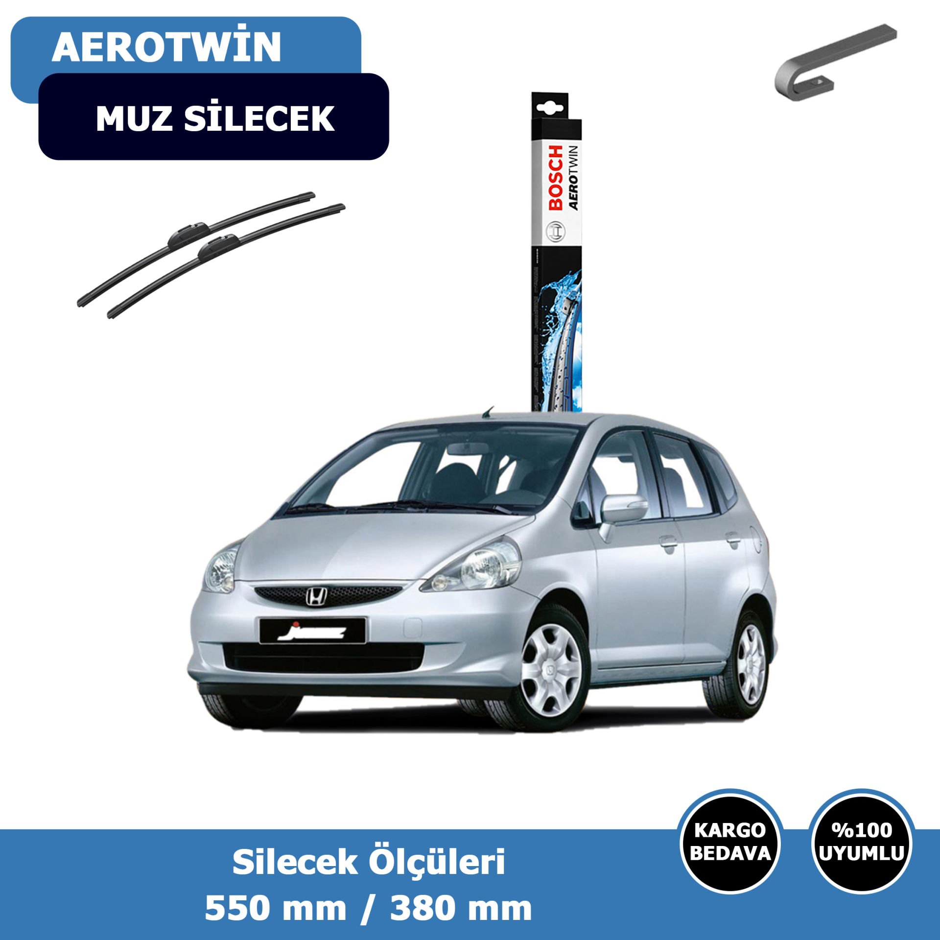 Honda Jazz Ön Silecek Süpürgesi (2002-2008)Bosch