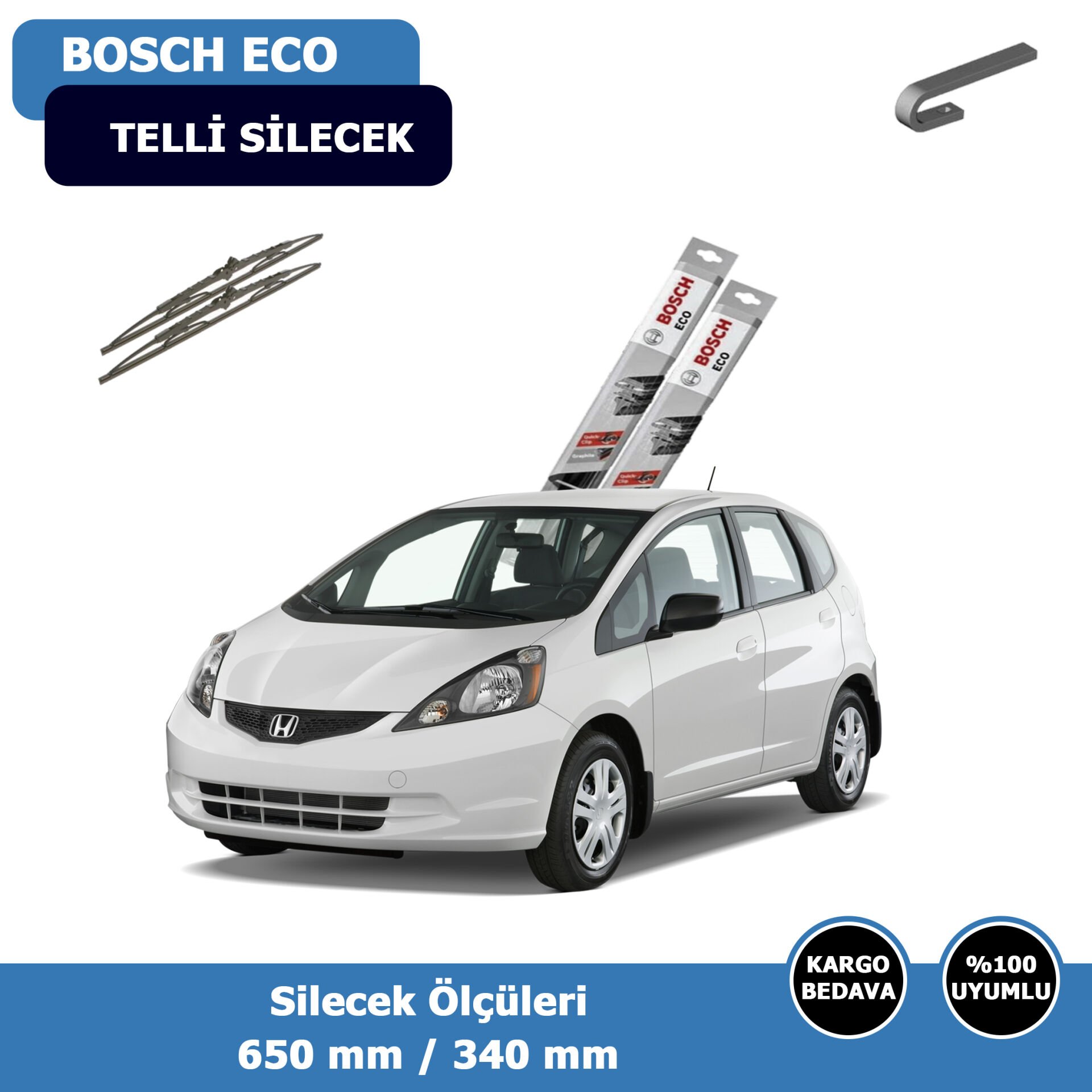 Honda Jazz Ön Silecek Süpürgesi (2009-2014)Bosch