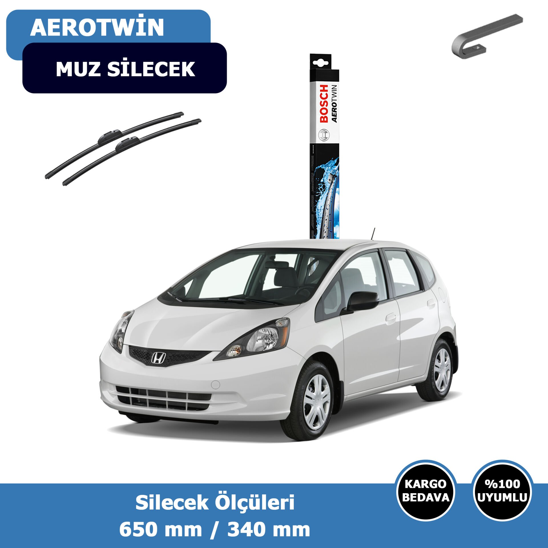 Honda Jazz Ön Silecek Süpürgesi (2009-2014)Bosch