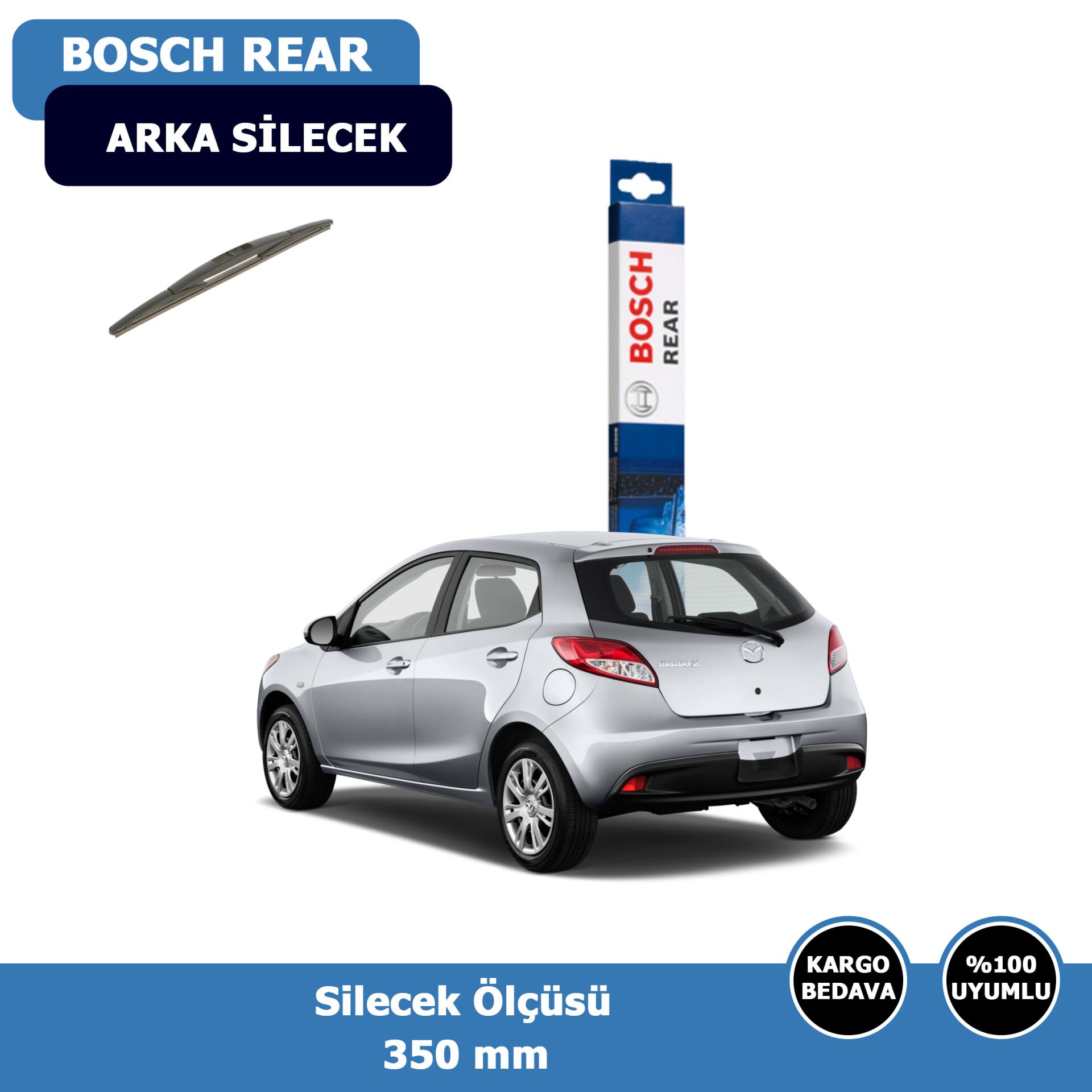 Mazda 2 Arka Silecek Süpürgesi (2008-2012)Bosch Rear