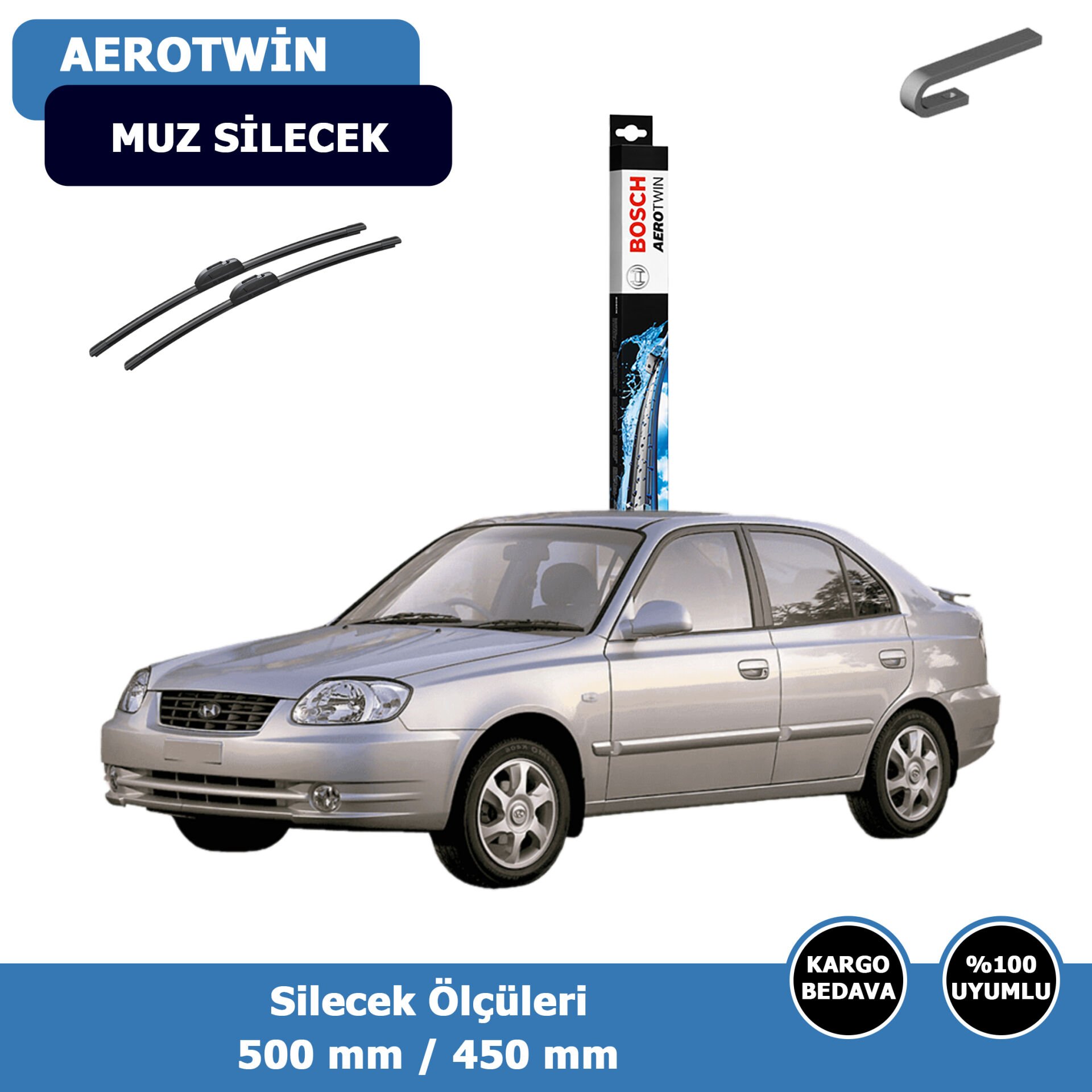 Hyundai Accent Admira Ön Silecek Süpürgesi (2000-2005)Bosch