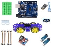 Arduino Mavi 4WD Wifi Engelden Kaçan ve Çizgi Takip Eden Robot Araç Seti