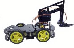 Emes Robotik Robot Kollu 4WD Engelden Kaçan Ve Çizgi Izleyen Bluetoothlu Araç Seti