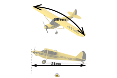 Crayclecub 800MM Fpv Eğitim Uçağı Pnf Seti -1500mAh 3S Lipo Pil ve 6 Kanal Kumandasıyla Birlikte (Şarj Aleti-Pil  Ölçme Modülü HEDİYE)