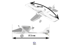Ranger-V2 800MM FPV Eğitim Uçağı PNF Seti -1500mAh 3S Lipo Pil ve 6 Kanal Kumandasıyla Birlikte-Şarj Aleti ve Pil Ölçme Modülü HEDİYELİ