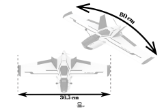 Orca V2 800MM Fpv Kanat Uçak Pnf Set-1500mAh 3S Lipo Pil ve 6 Kanal Kumandasıyla Birlikte-Pil Ölçme Modülü ile Şarj aleti HEDİYE