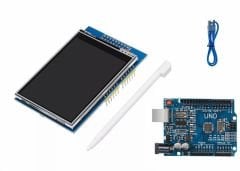 2.8'' Dokunmatik LCD Shield ve Arduino Uno (Ekran Seti)