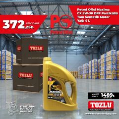 Petrol Ofisi Maxima CX 5W-30 DPF Partiküllü Tam Sentetik Motor Yağı 4 L 4 Adet