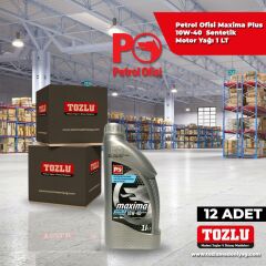 Petrol Ofisi Maxima Plus 10W-40 Sentetik Motor Yağı 1 L 12 Adet