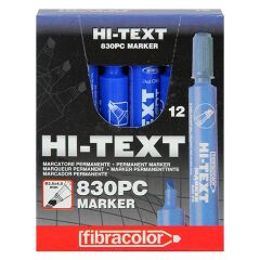 Hı-Text Permanent M. Kesik Uçlu Mavi 830Pc 12'li