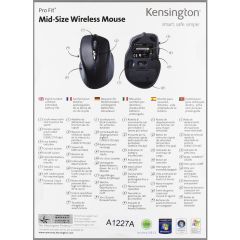 Kensington K72421WW Pro Fit Mid-Size Kablosuz Fare (2,4ghz, 1750DPI) Sapphir