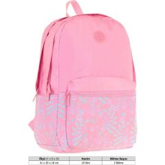 Kaukko Soft Floral Sırt Çantası (pınk Flowers)  Krn-K1794