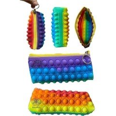 Roseroi Pop It Push Bubble Fidget Popit Gökkuşağı Kalem Kutusu
