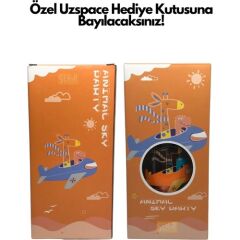 Uzspace Vagonlife Uzspace VGN2201 Turuncu Sunshine Pipetli 500 ml Boyun Askılı Tritan Çocuk Su Matarası -Kutulu