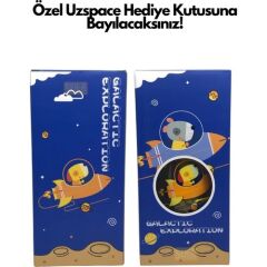 Uzspace Vagonlife Uzspace VGN2201 Mavi Galactic Pipetli 500 ml Boyun Askılı Tritan Çocuk Su Matarası -Kutulu