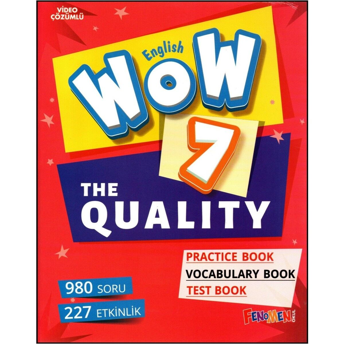 Fenomen Yayıncılık Fenomen Wow English 7. Sınıf The Quality Practice Book-Vocabulary Book-Test Book