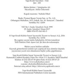 Sabahattin Ali Bütün Şiirleri
