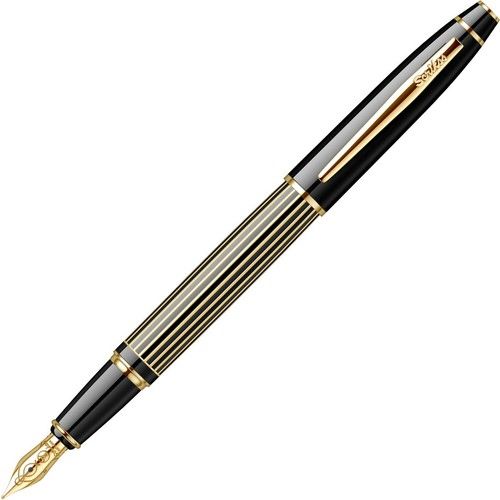 Scrikss 35l Dolmakalem Çizgi Desen Siyah Altın