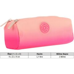 Kaukko Raınbow Dual Kalem Çantası (salmon)
