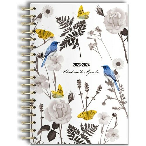 Victoria's Journals Akademik Ajanda 2023-2024 . Haftalık A5 (14.8X21 Cm), Spiralli A5