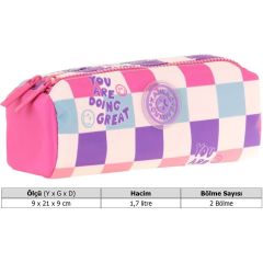 Kaukko Nature Soft Dual Kalem Çantası (pınk Art)