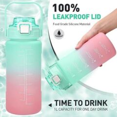 Vagonlife Su Matarası 1500ML VGN2213 Mavi Pembe