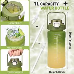 Vagonlife Su Matarası 1500ML VGN2213 Yeşil Sarı