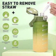 Vagonlife Su Matarası 1500ML VGN2213 Yeşil Sarı
