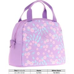 Kaukko Soft Floral Beslenme Çantası (lılac Flowers)