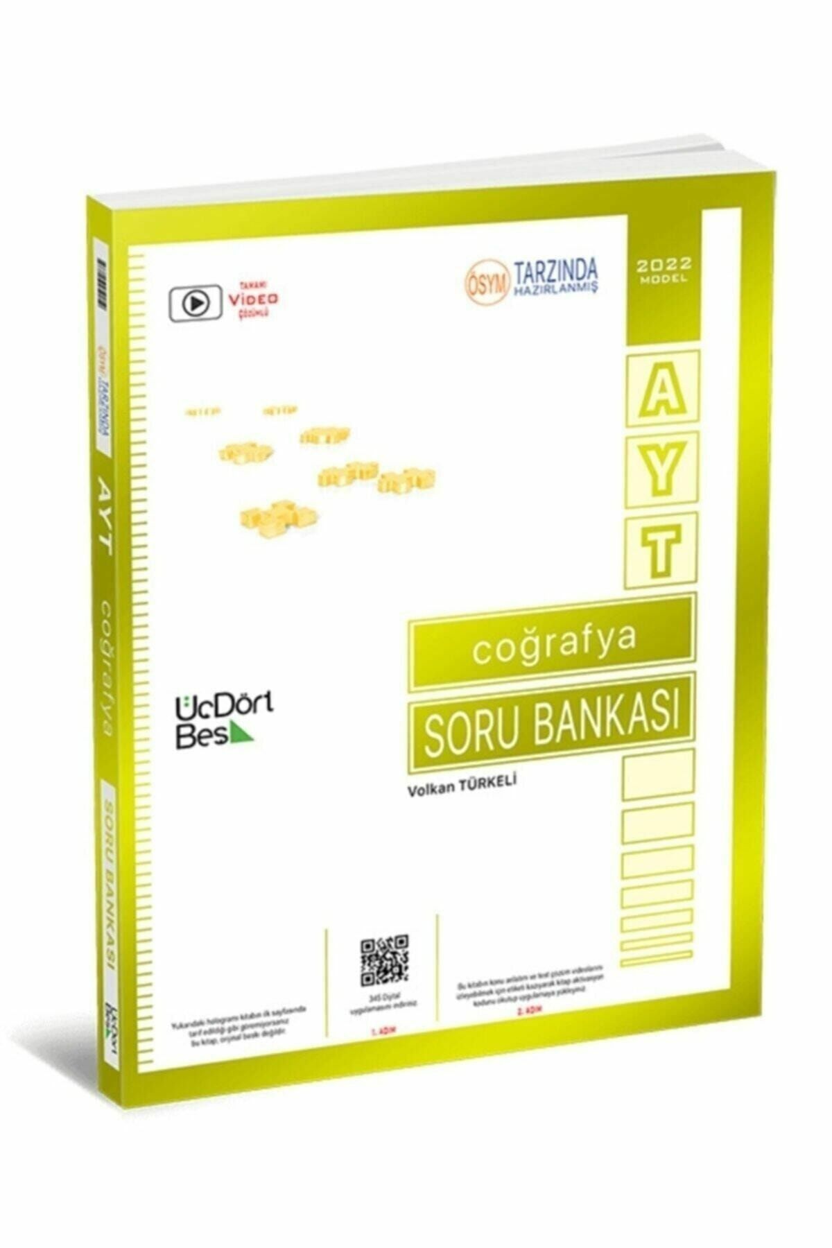 ÜçDörtBeş Yayınları AYT Coğrafya Soru Bankası