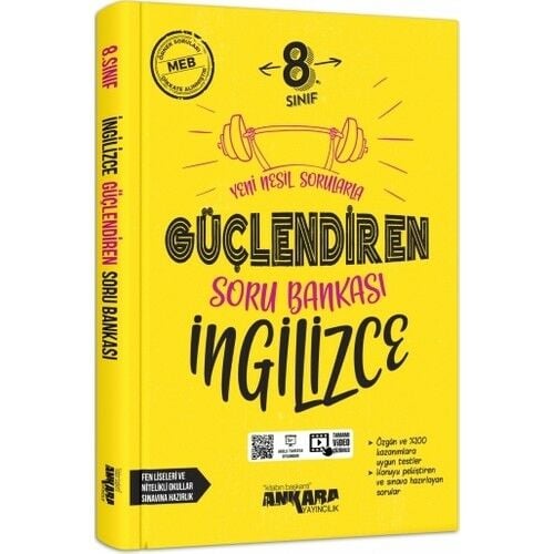 Ankara Güçlendiren 8.Sınıf İngilizce Soru
bankası