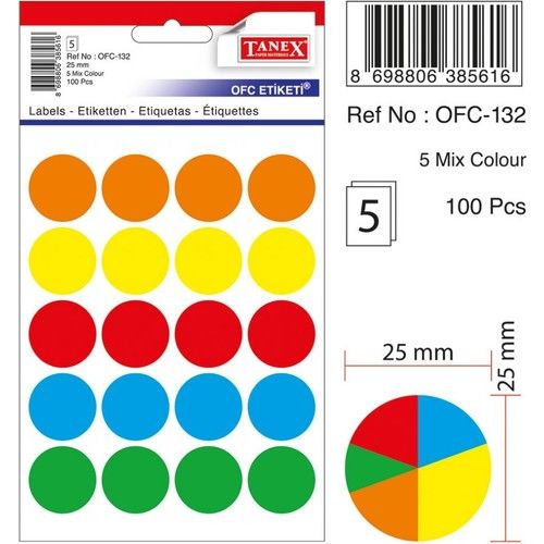 Tanex Ofc-132 Etiket 25mm