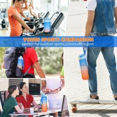 Vagonlife Motivasyon Su Matarası 1000ML Mavi