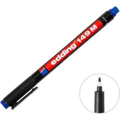 Edding 10 Adet Asetat Kalemi Silgili  E-149M Siyah  CD Kalemi 1 mm Permanent