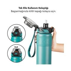 Tkk Çelik Termos Matara 500ML Turkuaz