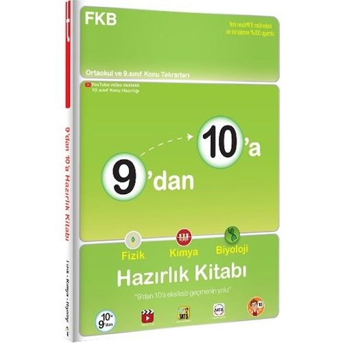 Tonguç Akademi 9'dan 10'a Fizik Kimya Biyoloji Hazırlık Kitabı